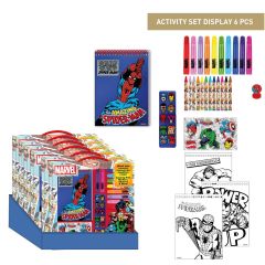Set Papelería Coloreable Display Marvel