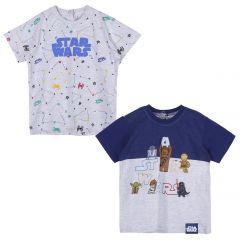Camiseta Corta Pack x2 Star Wars Bebe