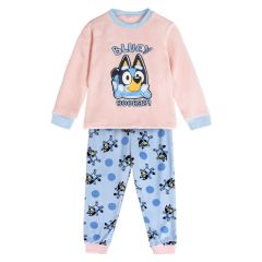 Pijama Largo Coral Fleece Aplicaciones Bluey