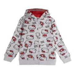 Sudadera Con Capucha Cotton Brushed Cremallera Hello Kitty