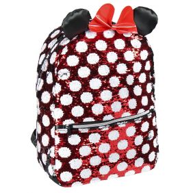 Mochila Casual Lentejuelas Metalizada Minnie 41 Cm