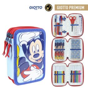 Plumier Triple Giotto Premium Pvc Mickey 19 Cm