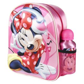 Mochila Infantil 3D Con Accesorios Minnie 31 Cm