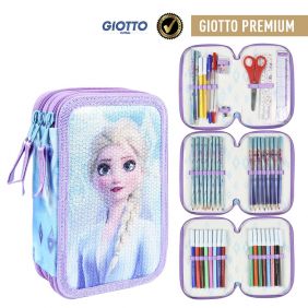 Plumier Triple Giotto Premium Lentejuelas Frozen 2 19 Cm