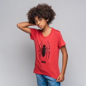 Camiseta Corta Premium Lentejuelas Spiderman