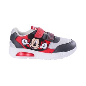 Deportiva Suela Pvc Con Luces Elásticos Mickey