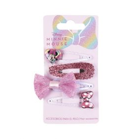 Accesorios Pelo Clips 4 Piezas Minnie