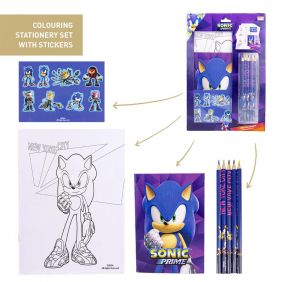 Set De Papelería Coloreable Sonic Prime