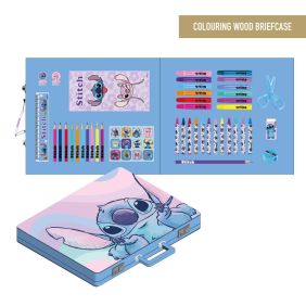 Set Papelería Coloreable Maletín Stitch