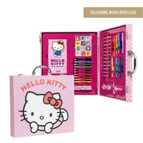 Set Papelería Coloreable Maletín Hello Kitty