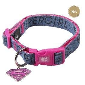 Collar Rosa Perro Grandes de Super Girl - Talla M/L