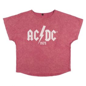 Camisetas, Vestidos Camiseta Corta Acid Wash Acdc