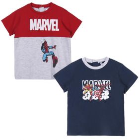 Camiseta Corta Pack x2 Marvel Bebe