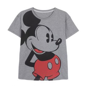 Camiseta Corta Single Jersey Punto Mickey Adultos