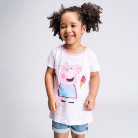Camiseta Corta Single Jersey Punto Peppa Pig