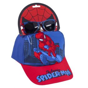 Gorra Set Gafas De Sol Spiderman