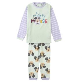 Pijama Largo Interlock Mickey bebe