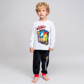 Pijama Largo Velour Cotton Avengers