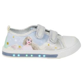 Zapatilla Loneta Suela Pvc Con Luces Algodón Frozen