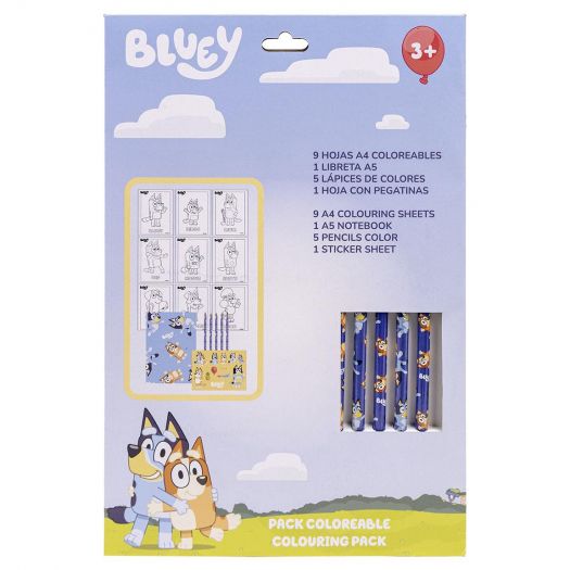 Set De Papelería Coloreable Bluey al mejor precio