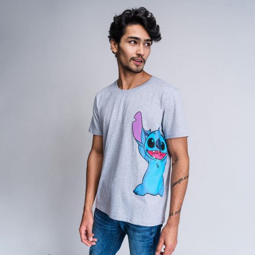 Camiseta Corta Single Jersey Punto Stitch Adultos al mejor precio