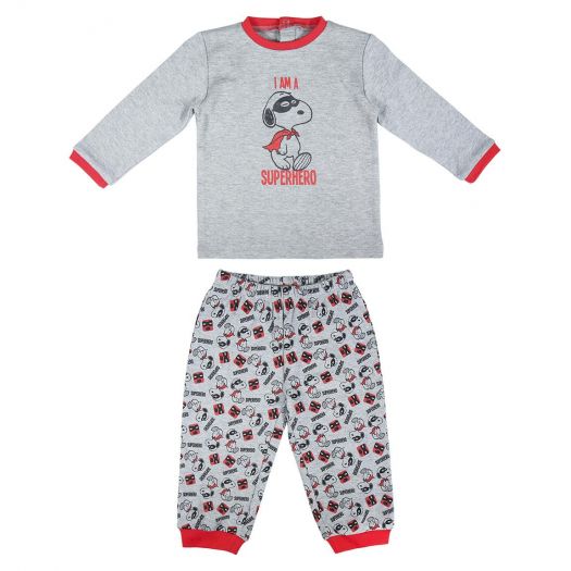 Pijama Bebe Largo Interlock Snoopy al mejor precio Super Moments